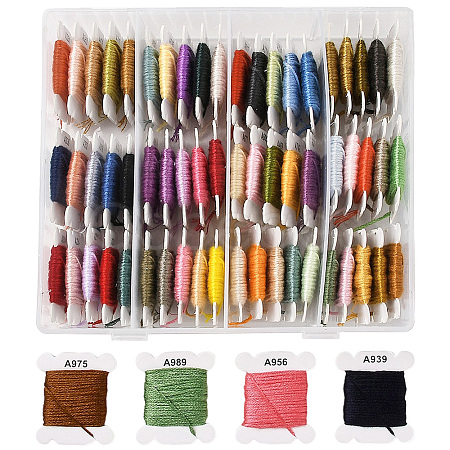 80 Cards 6-Ply Polyester Embroidery Floss OCOR-CY0002-04-1