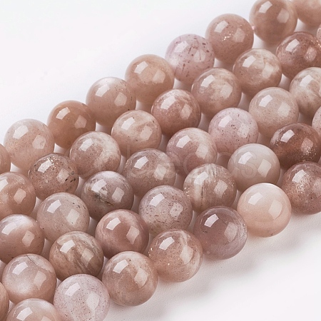Natural Sunstone Beads Strands G-G099-4mm-14-1