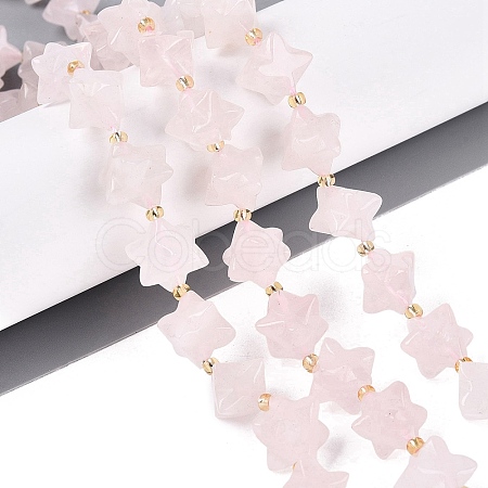 Natural Rose Quartz Beads Strands G-Q608-07A-02-1