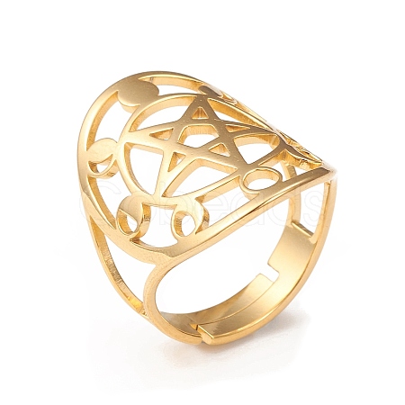 304 Stainless Steel Adjustable Rings RJEW-P080-01G-1