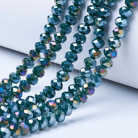 Electroplate Glass Beads Strands EGLA-A034-P10mm-B10-1