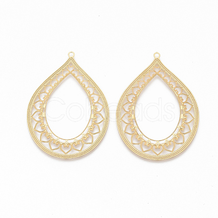 304 Stainless Steel Filigree Pendants X-STAS-S079-106-1