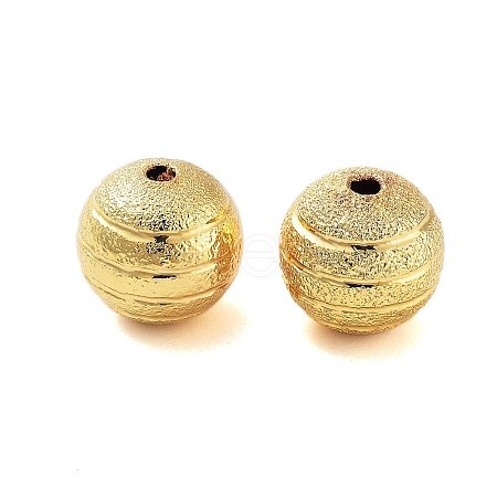 Texture Brass Beads KK-S379-02G-D-1