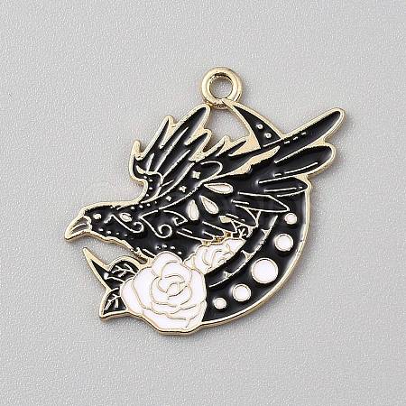 Golden Plated Alloy Enamel Pendants ENAM-CJC0001-21G-05-1