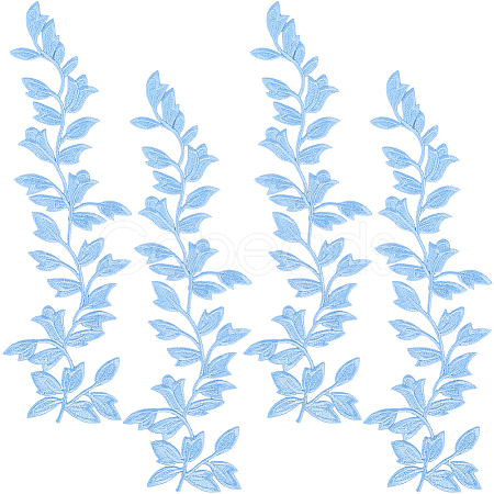 4Pcs Polyester Iron on/Sew On Patches PATC-CP0001-11A-1