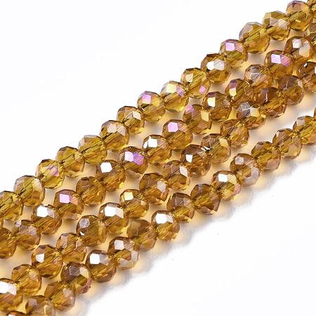 Electroplate Glass Beads Strands EGLA-R048-2mm-24-1
