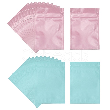 20Pcs 2 Colors Solid Color Plastic Zip Top Bags OPP-FS0001-02-1