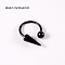 304 Stainless Steel Lip Rings, Cone, Black, 10x4mm, Pin: 1.2mm