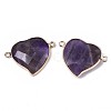 Natural Amethyst Links Connectors X-G-S359-103B-2