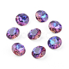 Pointed Back & Back Plated Glass Rhinestone Cabochons X-RGLA-J012-8mm-001VB-1