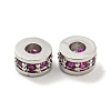 Rack Plating Brass Micro Pave Cubic Zirconia Beads KK-A196-04P-1