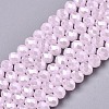 Electroplate Glass Beads Strands EGLA-A034-J8mm-A09-1