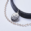 Cowhide Leather Cord Choker Necklaces NJEW-JN02391-3