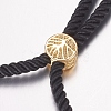 Nylon Twisted Cord Bracelet Making MAK-F019-04G-3