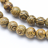 Natural Wenge Wood Beads Strands WOOD-P011-05-4mm-3
