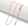 Brass Cable Chain Necklaces for Women NJEW-G084-15RG-1