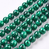 Synthetic Malachite Beads Strands TURQ-P028-04-8mm-1