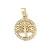 Brass Micro Pave Cubic Zirconia Pendants KK-S337-06G-A-1
