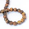 Grade AB Natural Tiger Eye Round Bead Strands G-E334-6mm-17-2