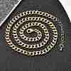 Brass Cuban Link Chain Necklaces for Women NJEW-U022-01G-1