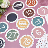 36Pcs 36 Styles Flat Round Paper Blank Label Stickers DIY-WH0308-853B-4
