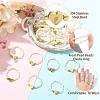 Natural Freshwater Pearl & 304 Stainless Steel Bead Finger Rings RJEW-FS00001-06-2