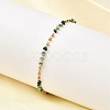 304 Stainless Steel Glass Beaded Chain Bracelets for Women BJEW-K237-24G-1