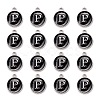 Platinum Plated Alloy Charms LS-ENAM-S118-02P-P-2