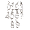 Brass Micro Pave Clear Cubic Zirconia Charms KK-P339-27P-1