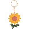 1Pc PU Leather Pendants Keychain KEYC-SP0001-47A-1