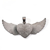 Alloy Pendant Cabochon Settings PALLOY-S107-001B-RS-2