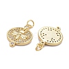 Brass Micro Pave Clear Cubic Zirconia Pendants ZIRC-Z011-16G-2