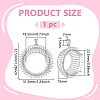 1Pc Flat Round 925 Sterling Silver Crystal Rhinestone Pendant Cabochon Open Back Settings STER-BC0003-24-2