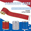 3 Rolls 3 Colors Sparkle Polyester Ribbon with Glitter Powder OCOR-PH0005-54-2