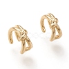 Brass Cuff Earrings X-EJEW-F255-05G-1
