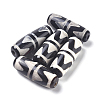 Tibetan Style Double Tiger dZi Beads TDZI-D008-10-2