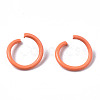 Spray Painted Iron Open Jump Rings IFIN-T017-04A-3