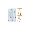 Brass Ring Knitting Row Counter Chains HJEW-NB00116-8