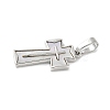 Brass Pave Natural White Shell Pendants KK-S522-01B-P-2
