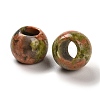 Natural Unakite European Beads G-R488-01I-3