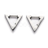 Tarnish Resistant 304 Stainless Steel Triangle Huggie Hoop Earrings STAS-H156-02C-P-1