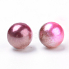 Rainbow Acrylic Imitation Pearl Beads OACR-R065-8mm-A10-2