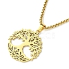 Stainless Steel Pendant Necklaces LS-NJEW-L117-03A-G-1