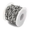 304 Stainless Steel Cable Chains with Beads CHS-F020-10P-3