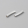 925 Sterling Silver Curved Tube Beads STER-WH0004-016-1
