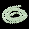 Imitation Jade Solid Color Glass Beads Strands EGLA-A034-J6mm-MD01-4