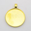 Alloy Pendant Cabochon Settings LS-PALLOY-S602-G-LF-1