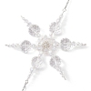 Glass Snowflake Pendant Decorations HJEW-TA00237-4