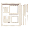 Wood Knitting Loom Kit TOOL-WH0155-76A-1