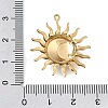 304 Stainless Steel Pendants STAS-D393-03G-3